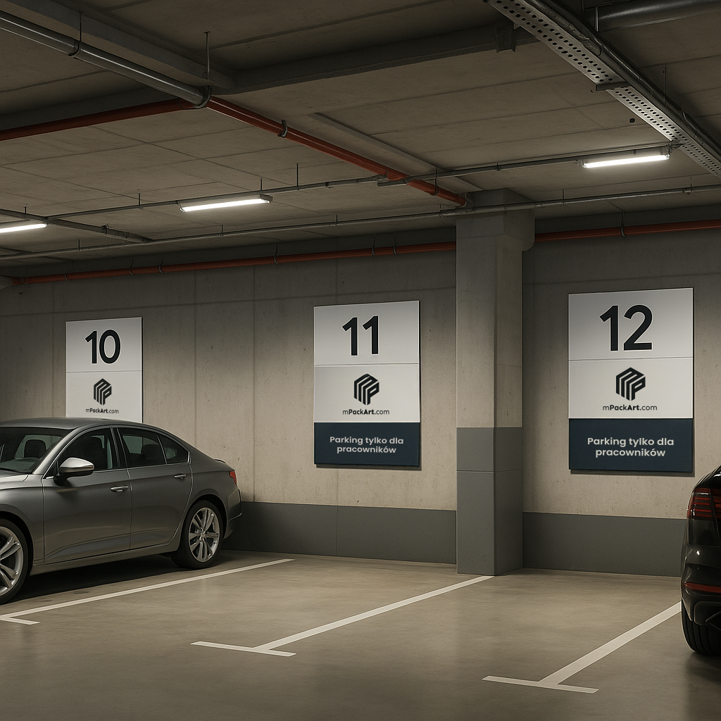 oznakowanie parkingów w biurowcach