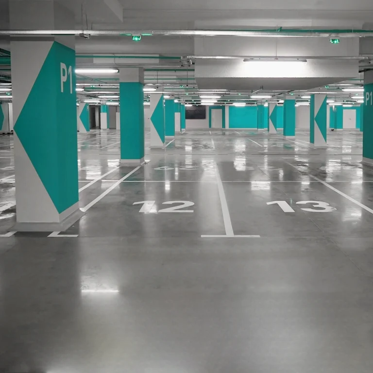 Oznakowanie poziome parkingu podziemnego