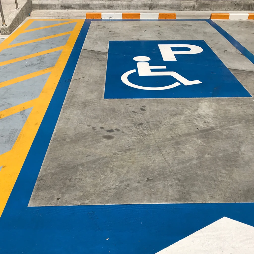 Oznakowanie poziome parkingu podziemnego