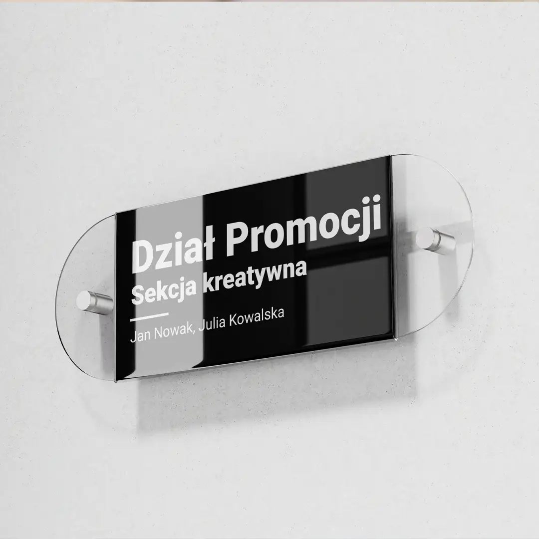 Detal tabliczki wykonanej przez Designpol